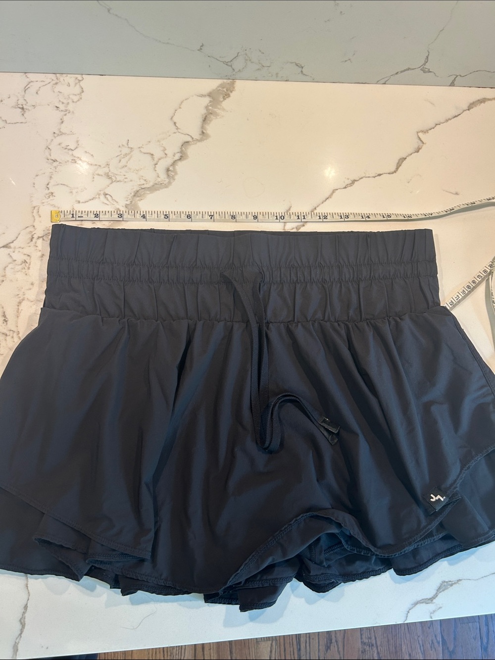 JoyLab Black Layered Athletic Flutter Shorts